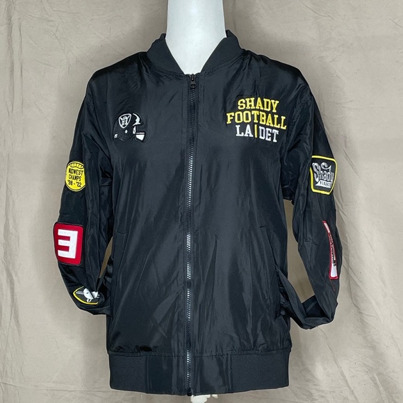 SOLD OUT Black Shady Football Bomber Jacket | S - Picture 1 of 12